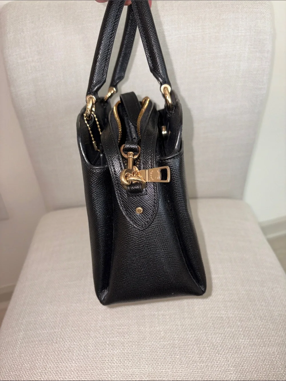 Coach Small black handbag with strap